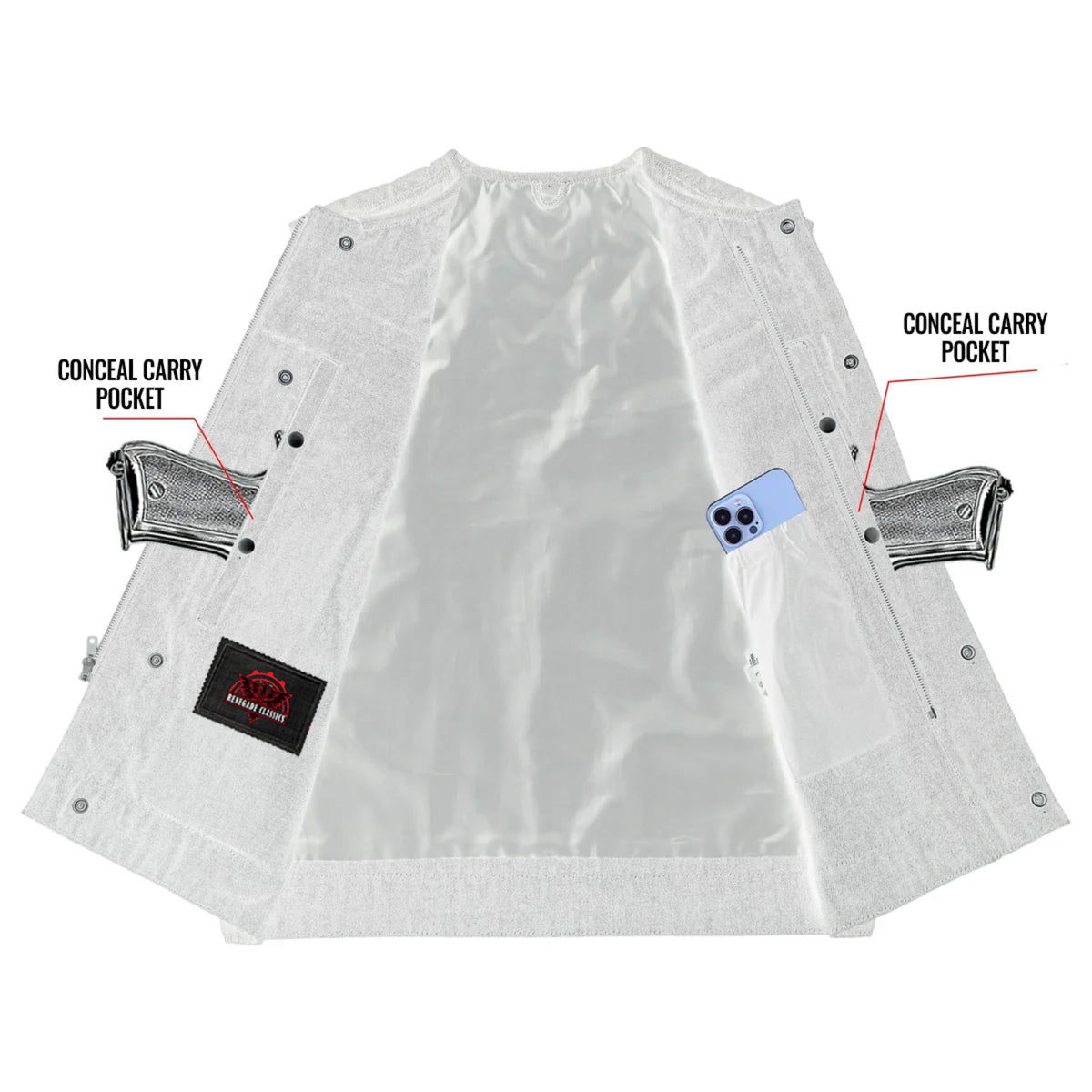 Gallant Mens Denim Motorcycle Vest