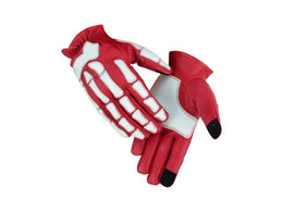 Skeletal Grip - Red and White Skeleton Design Riding Gloves
