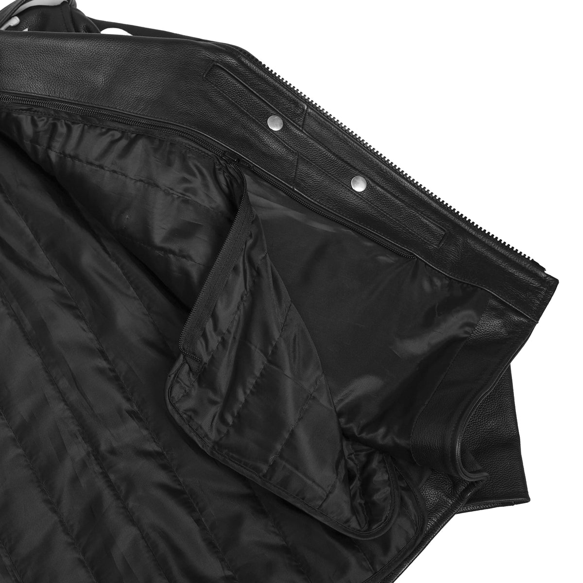 SkullBone Men’s Leather Motorcycle Jacket
