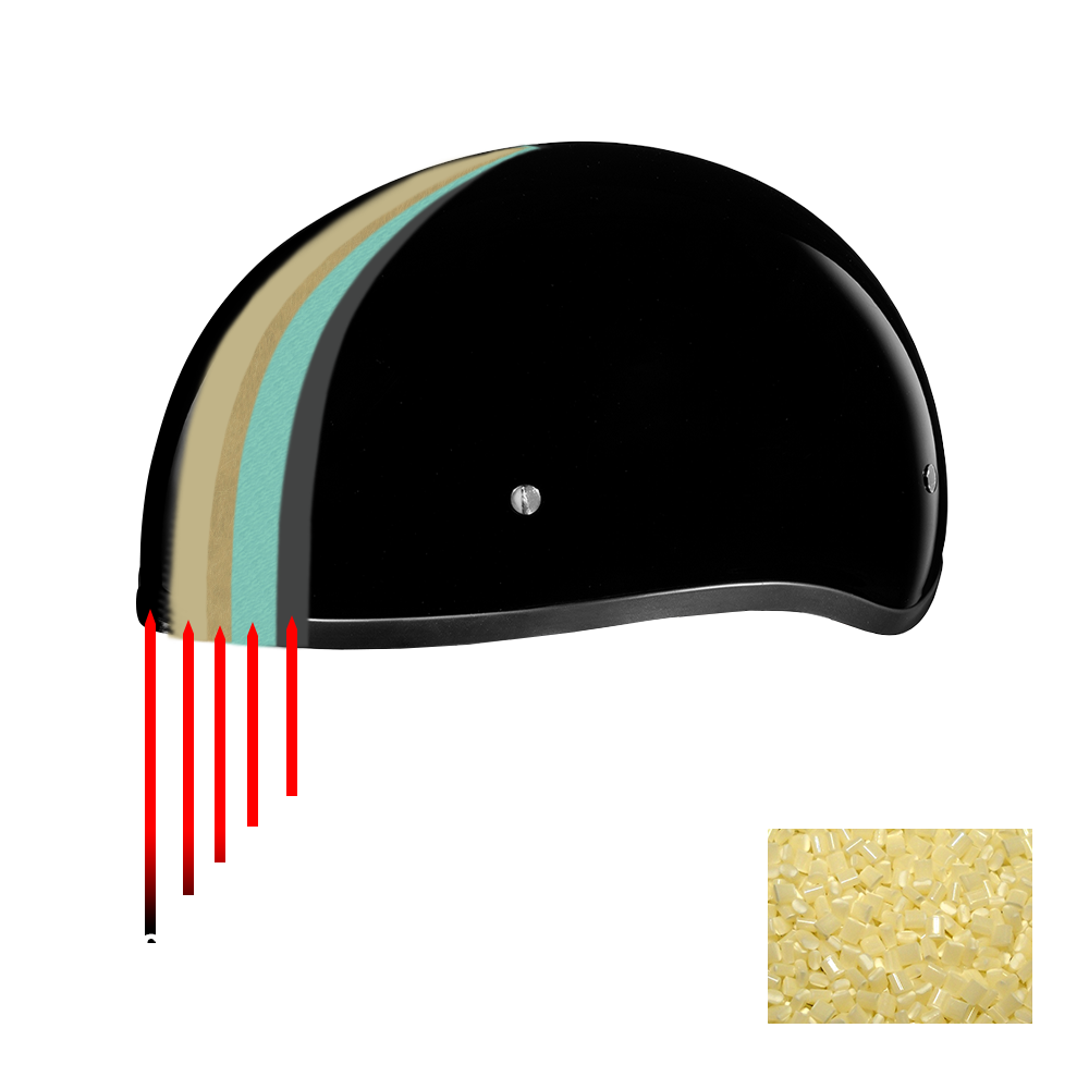 DOT Approved Daytona Skull Cap Half Shell Motorcycle Helmet - Beanie Style for Motorcycles, Cruisers, Scooters, and Mopeds - Hi-Gloss Pink