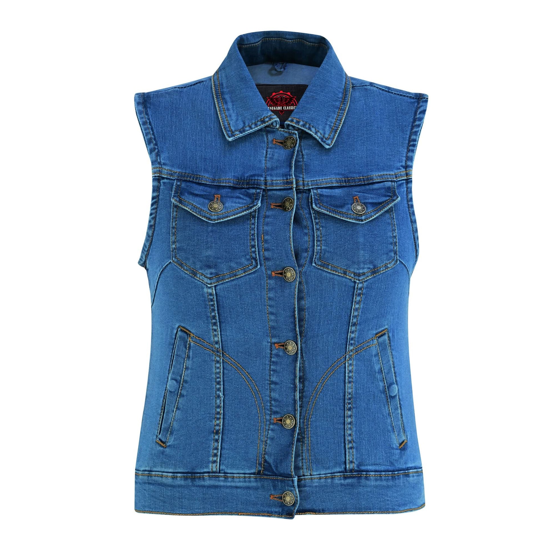 Skyline Blue womens denim vest 2