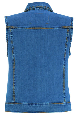 Skyline Blue womens denim vest 4