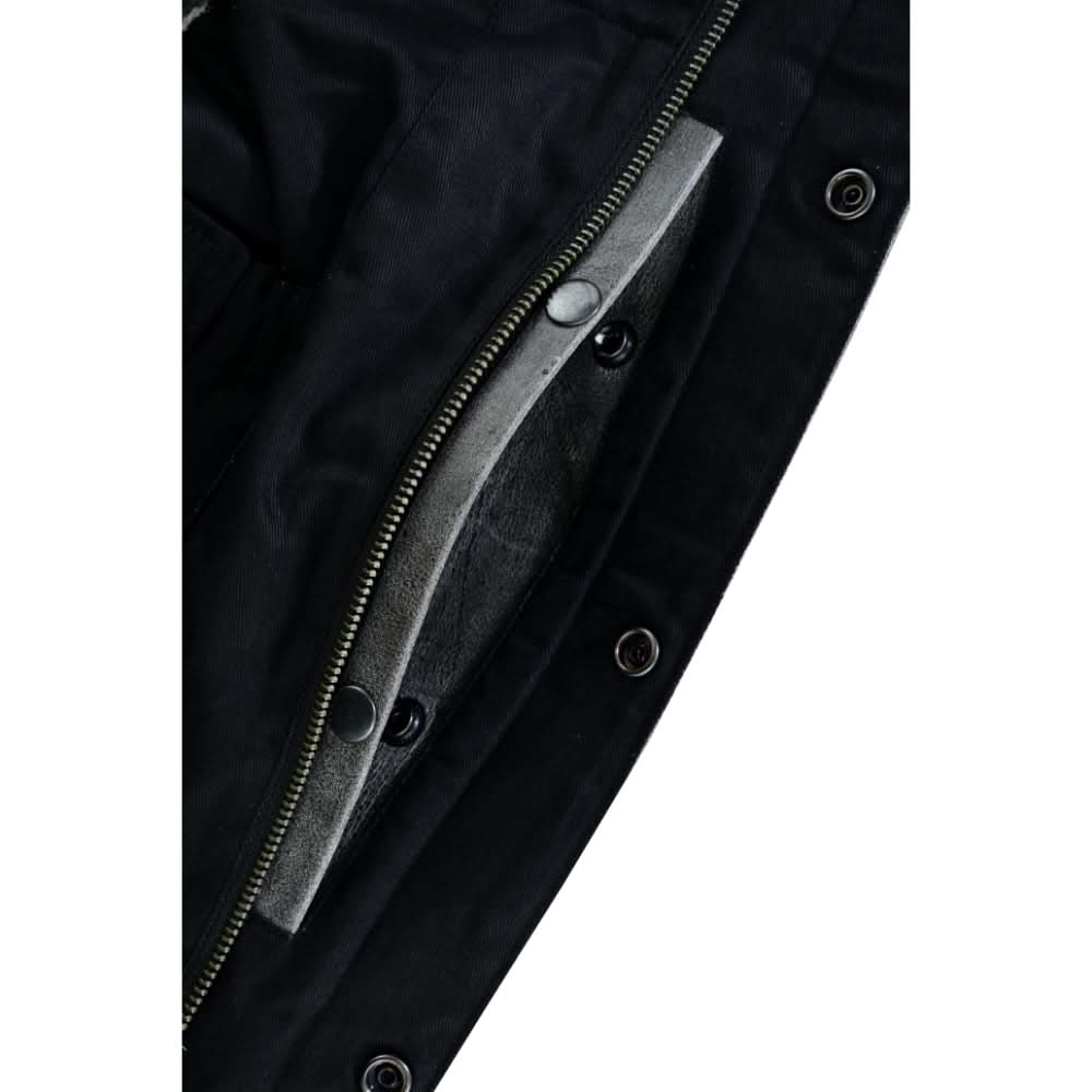 Slate Mens Leather Motorcycle Vest