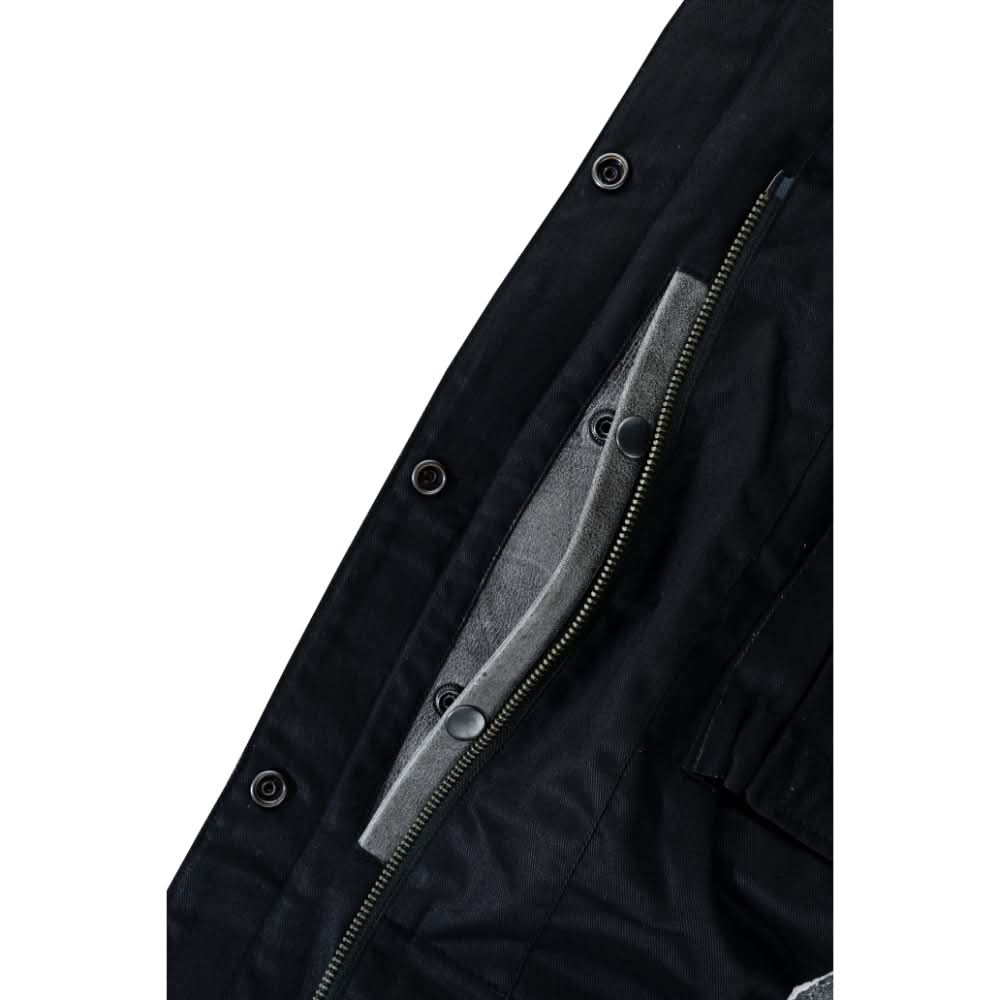 Slate Mens Leather Motorcycle Vest