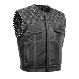 Blaze Lowcut Chrome Phantom Men's Leather Vest