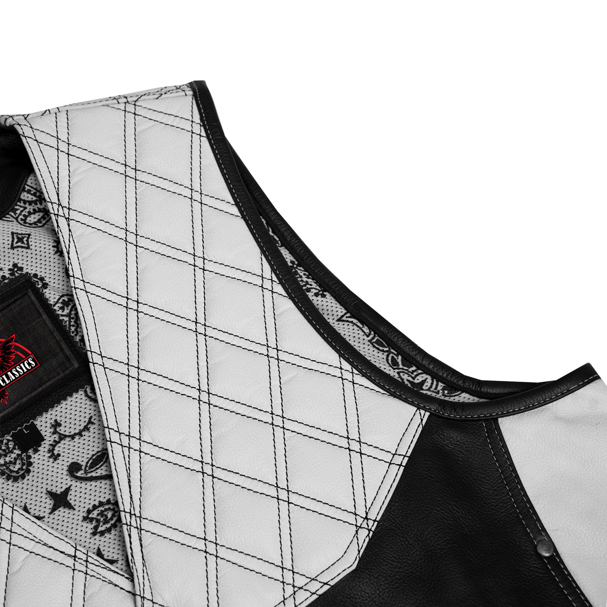 Splitline Mens Leather Motorcycle Vest