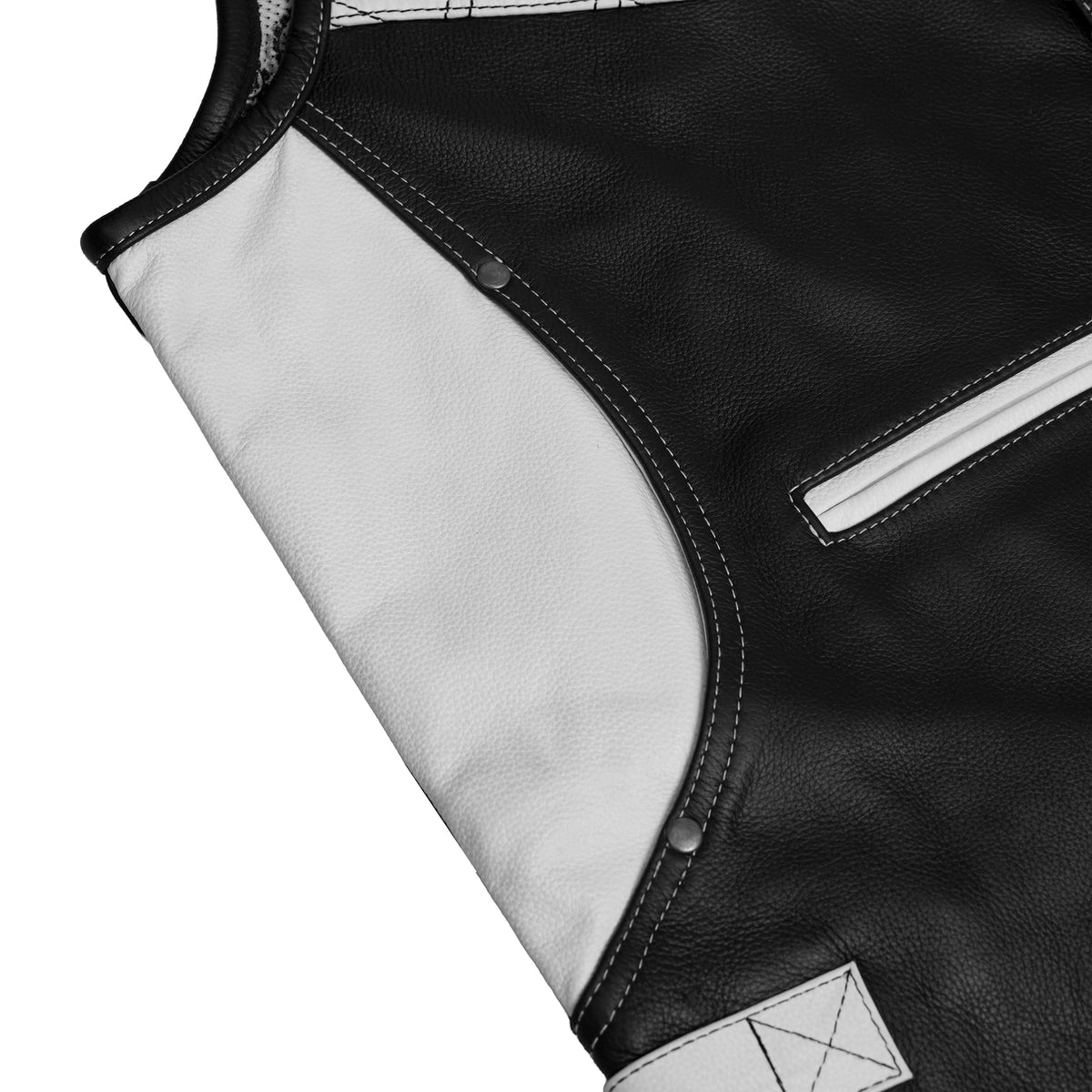 Splitline Mens Leather Motorcycle Vest