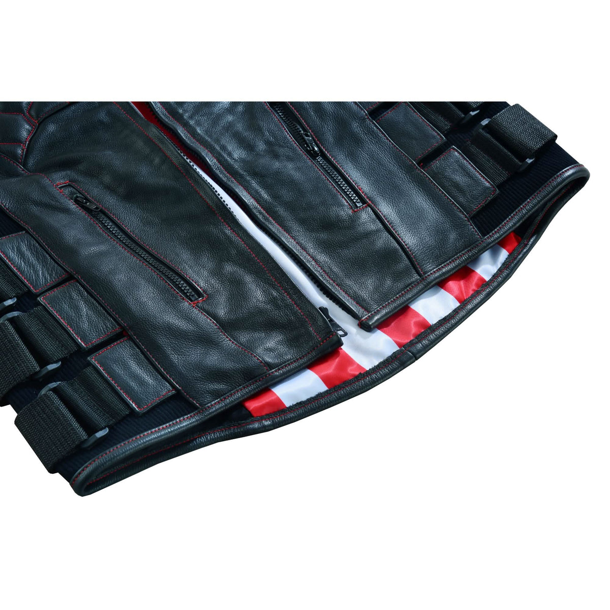 Star-Spangled Mens Motorcycle Leather Vest
