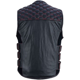 Star-Spangled Mens Motorcycle Leather Vest