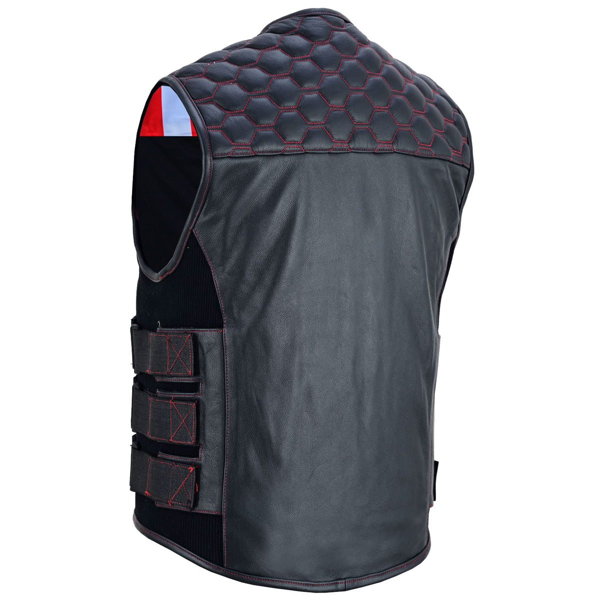 Star-Spangled Mens Motorcycle Leather Vest