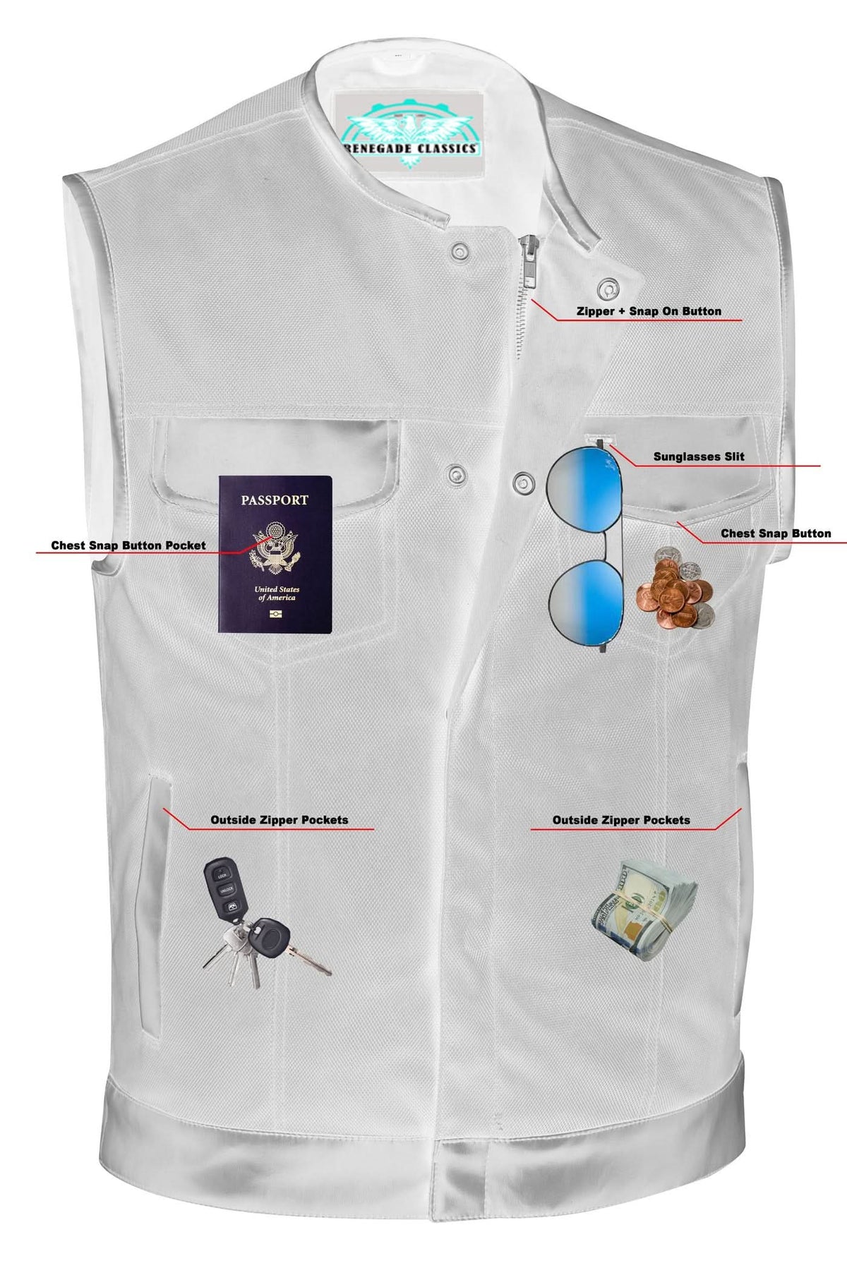 Starfuse Mens Textile Motorcycle Vest
