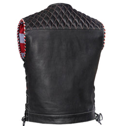 Throtlex Mens Leather Motorcycle Vest