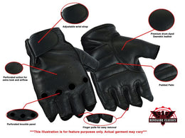 SteelHands™  Men's  leather Fingerless gloves