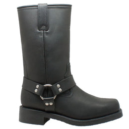 StormGuard Men's black Leather biker boots