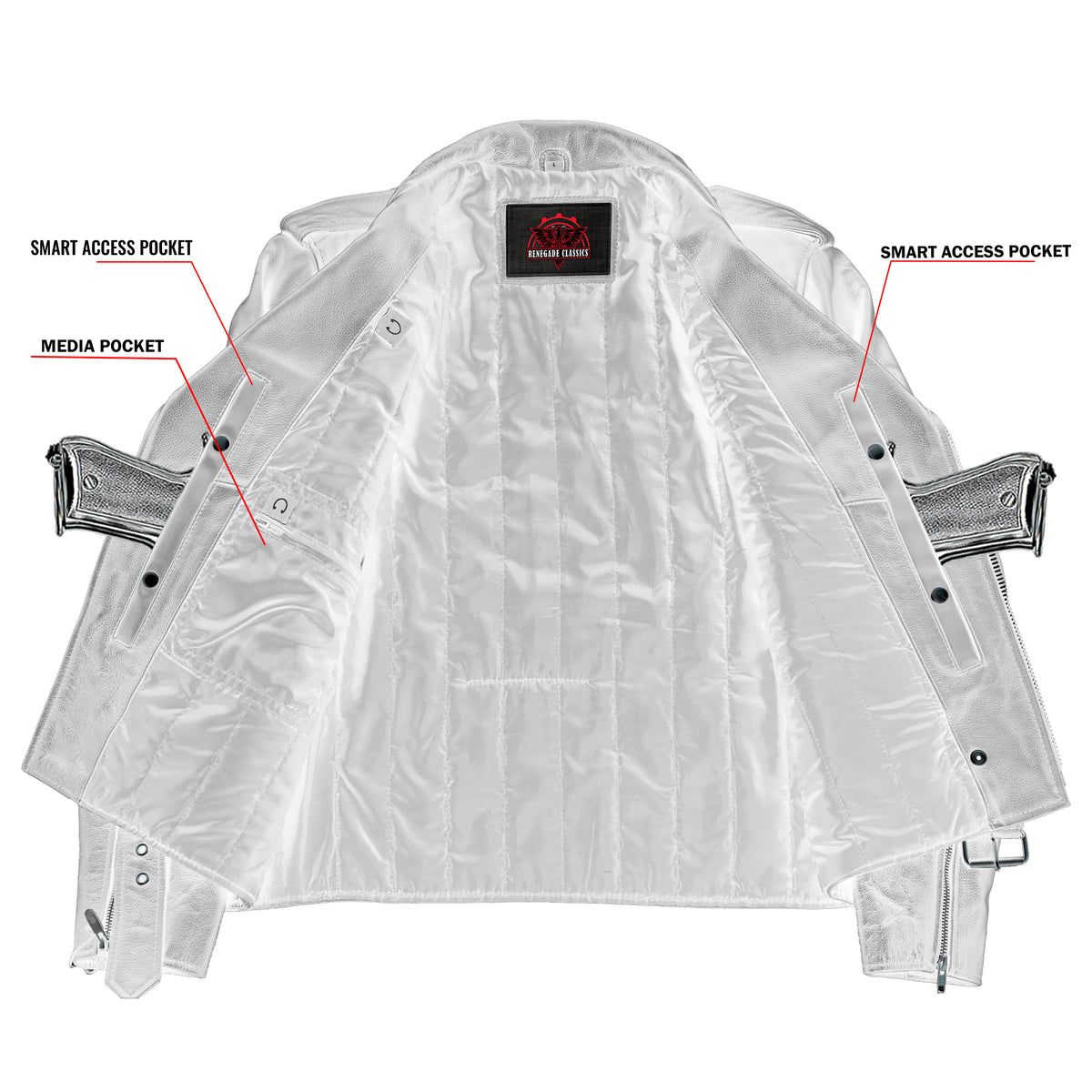 Super Arnold™ Men's Leather Motorcycle Jacket