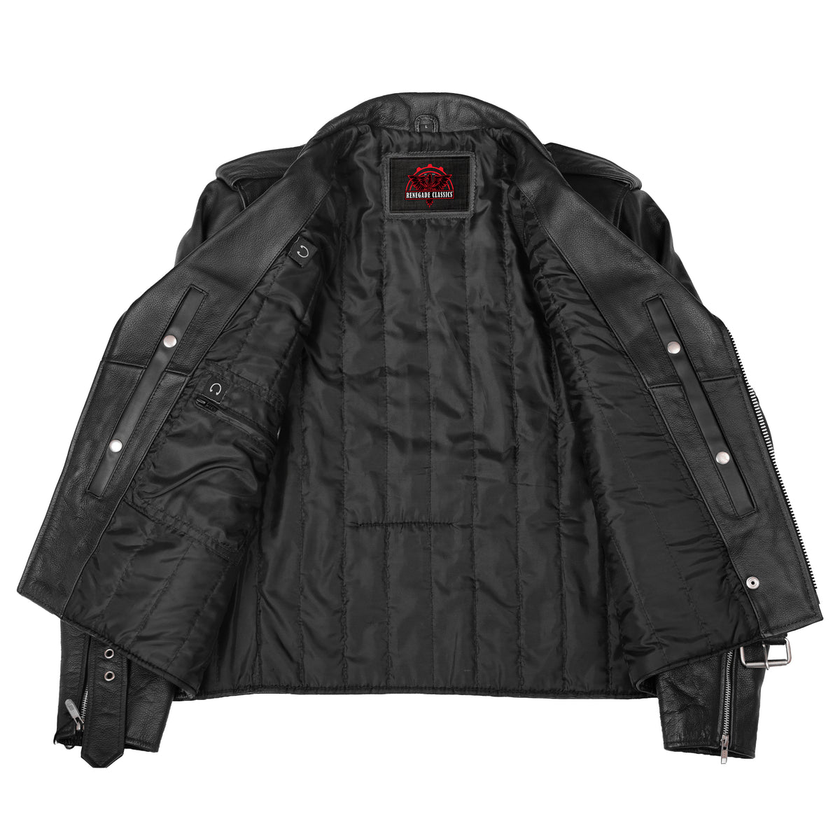 Super Arnold™ Men's Leather Motorcycle Jacket