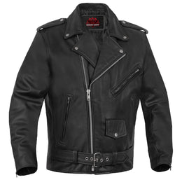 Super Arnold™ Men's Leather Motorcycle Jacket