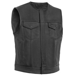 Target Lowcut Mens Leather Motorcycle Vest