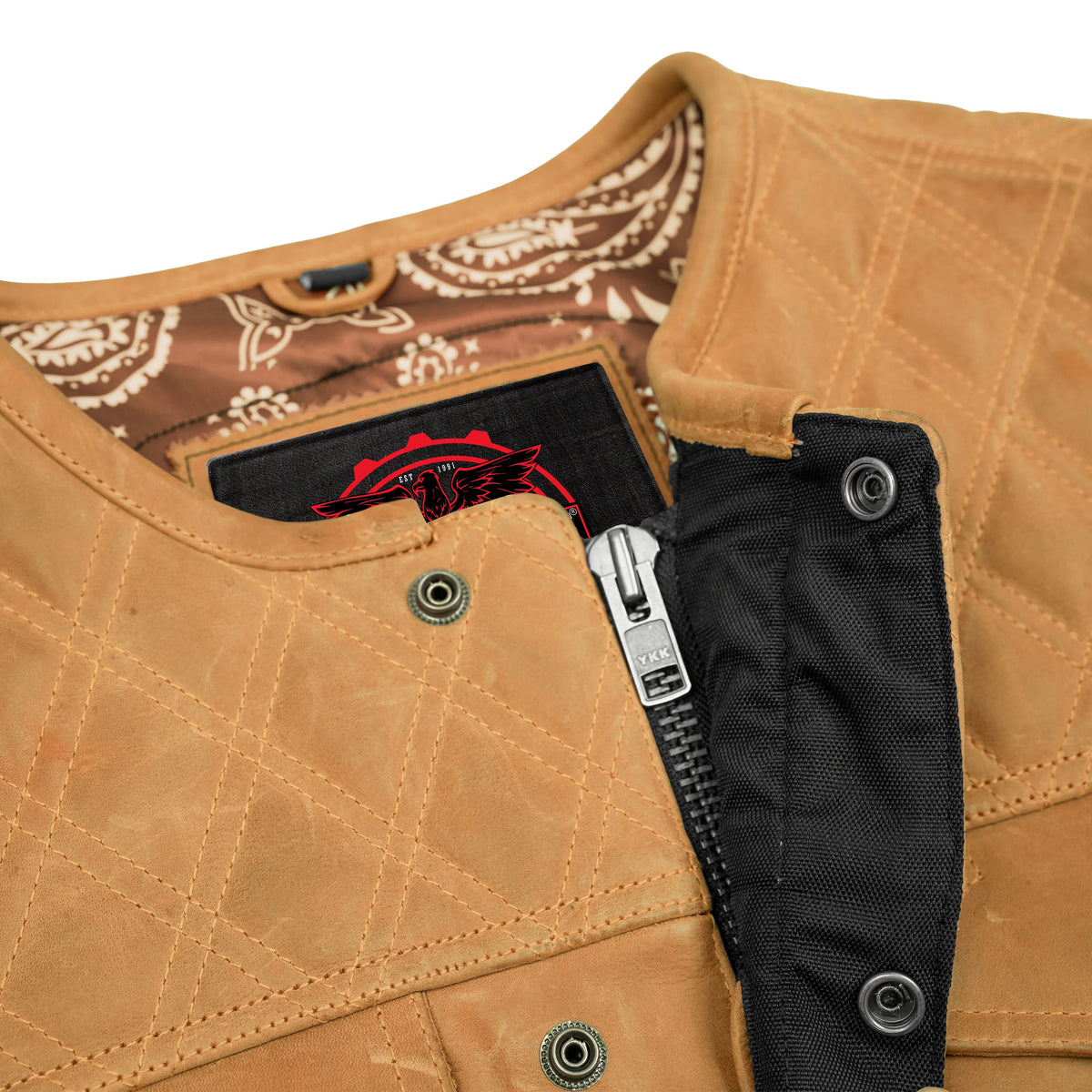 Rustic Rebel Lowcut Mens Leather Motorcycle Vest