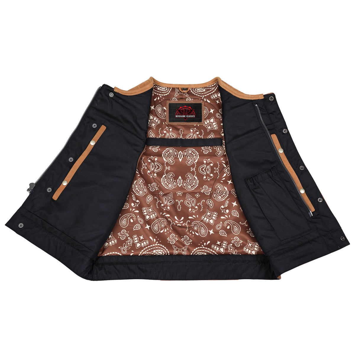 Rustic Rebel Lowcut Mens Leather Motorcycle Vest