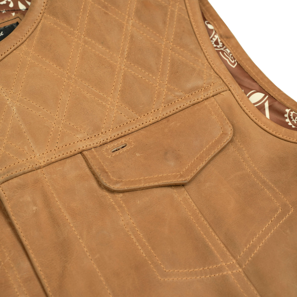 Rustic Rebel Lowcut Mens Leather Motorcycle Vest