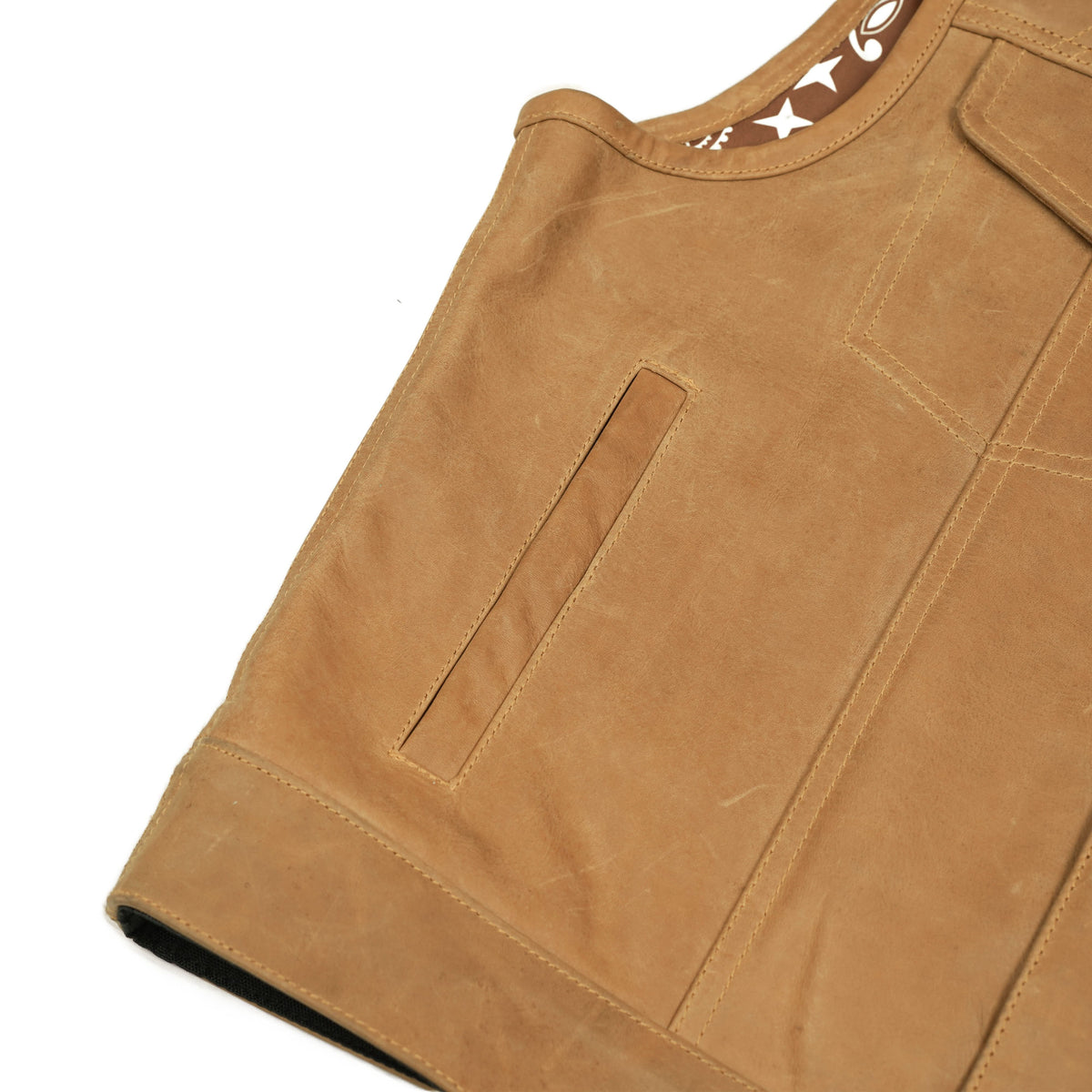 Rustic Rebel Lowcut Mens Leather Motorcycle Vest