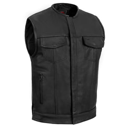 Titan Shade Eclipse™ Mens Motorcycle Leather Vest
