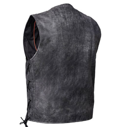 Tomstone Mens Leather Motorcycle Vest