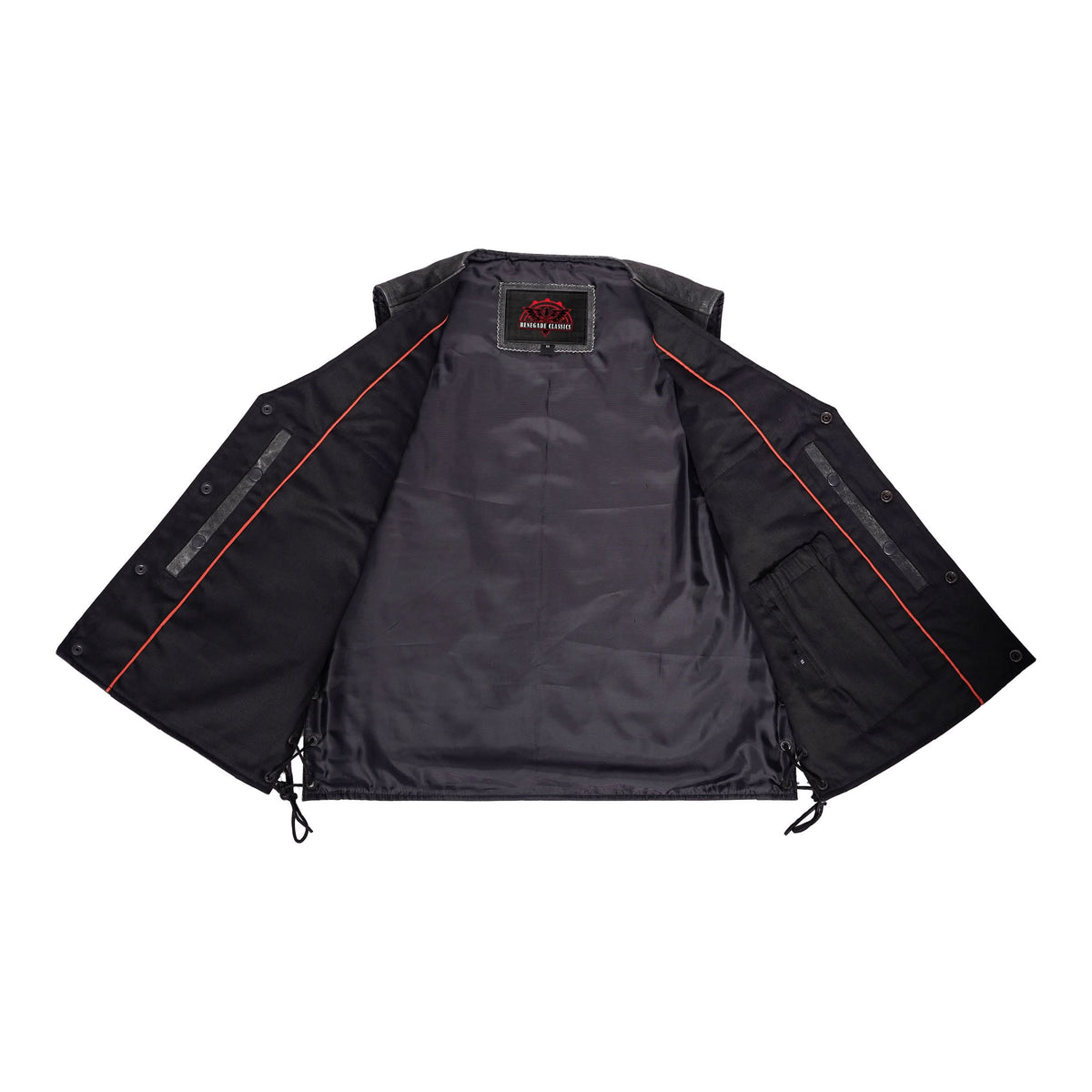 Tomstone Mens Leather Motorcycle Vest
