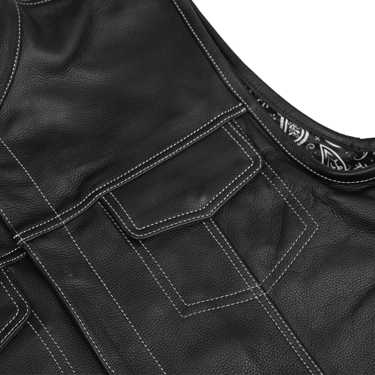 TonUp™ Mens Leather Motorcycle Vest