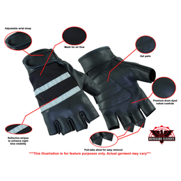 ToughGrip™  Men's  leather Fingerless gloves