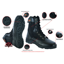 Trailstomp Men's 9" Black Motorcycle Boots