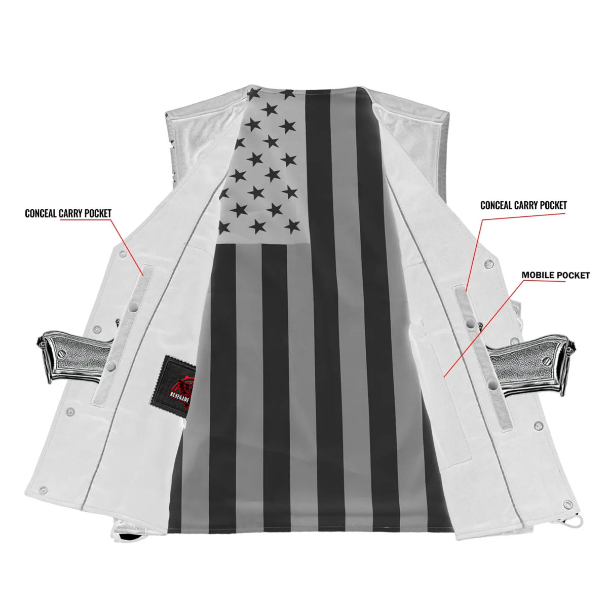 Tribute™ Mens Leather Motorcycle Vest