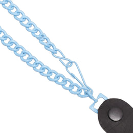Sky Blue Heavy-Duty Wallet Chain with Snap-On Belt Loop - 13 Inch