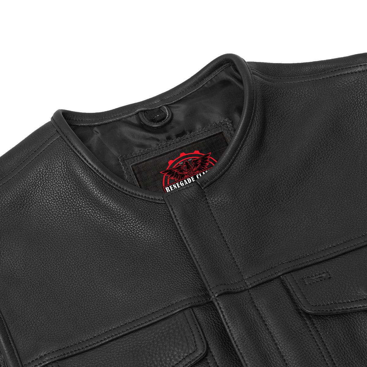 UpStyle™ Mens Leather Motorcycle Vest