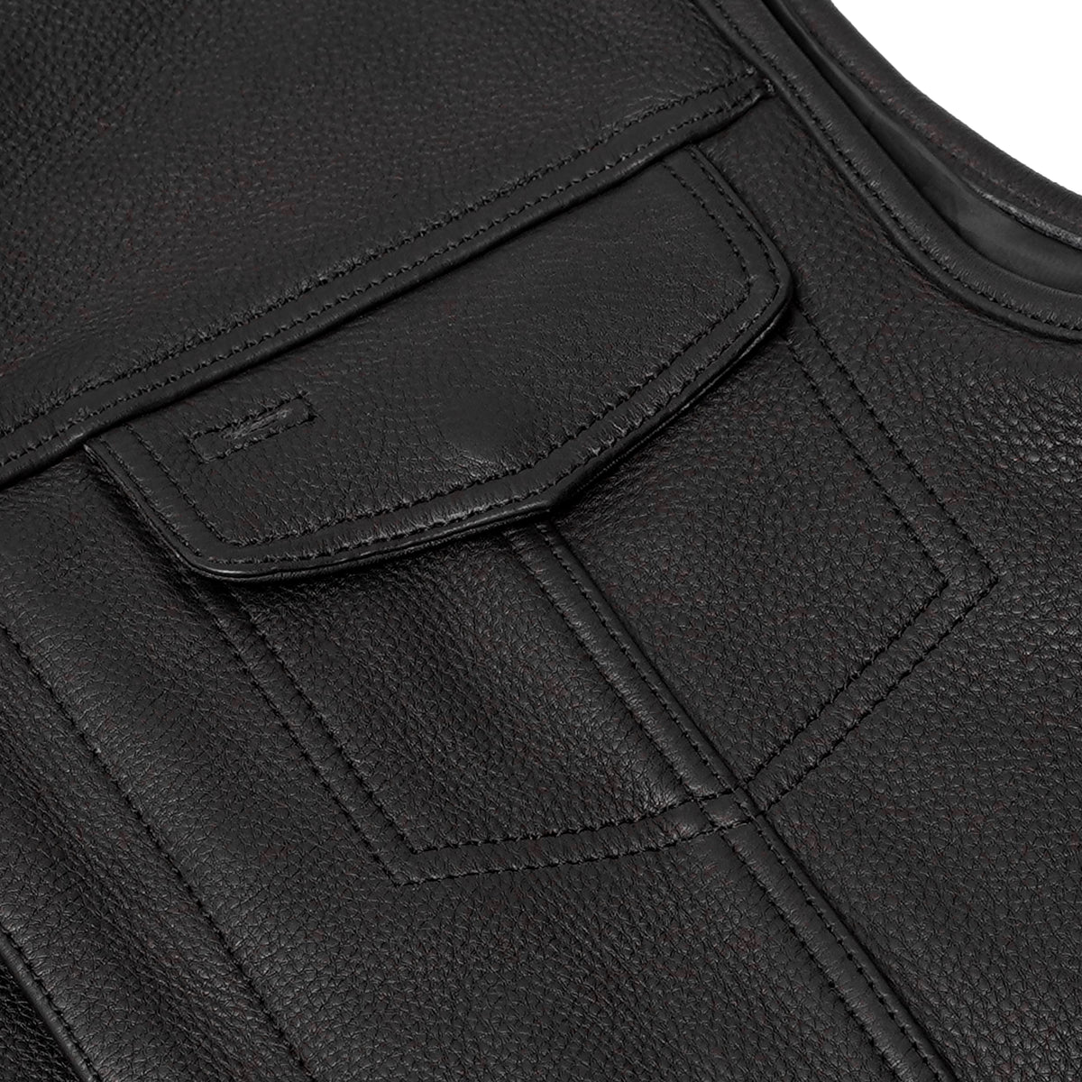 UpStyle™ Mens Leather Motorcycle Vest
