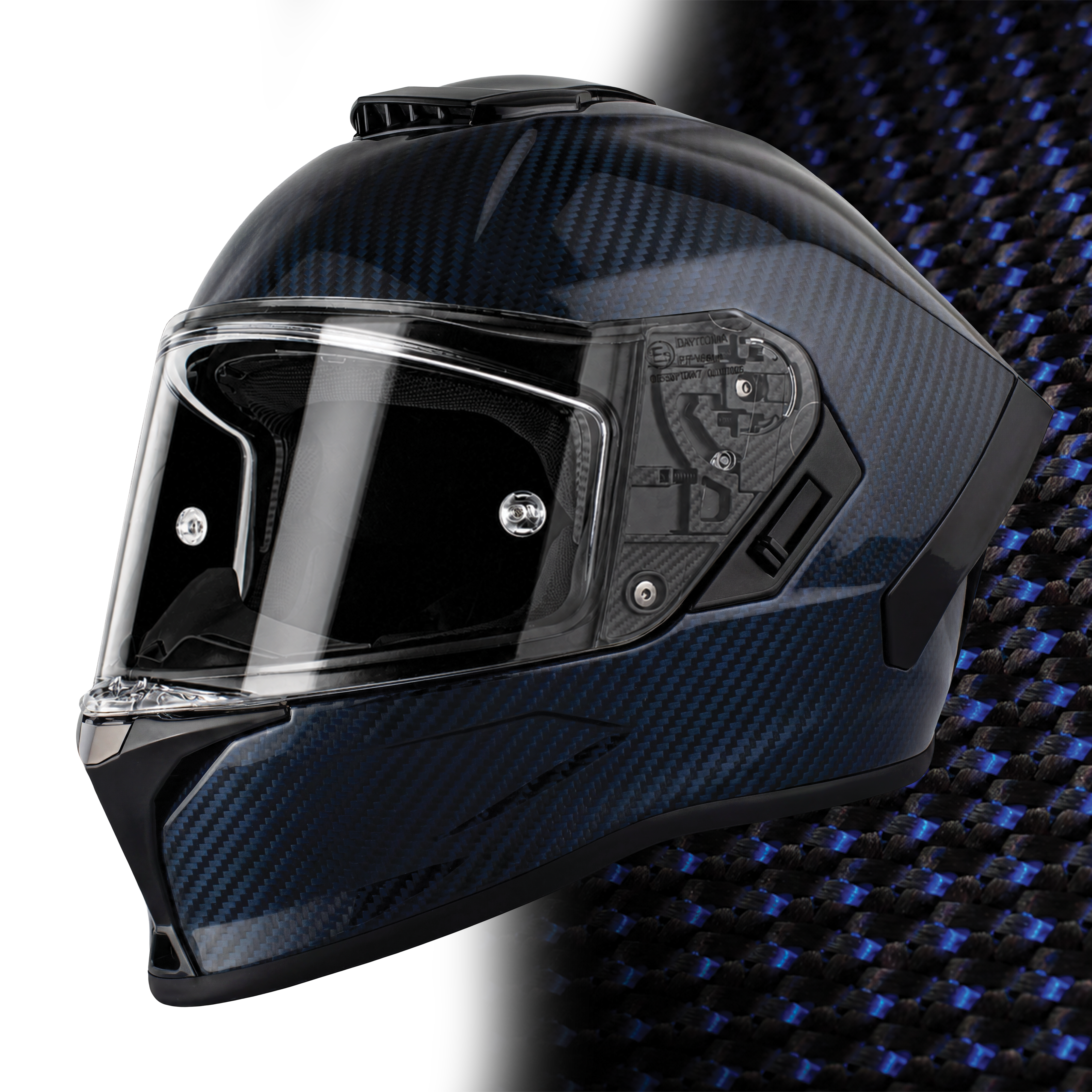 D.O.T. & ECE Daytona Viper- Blue Carbon Fiber