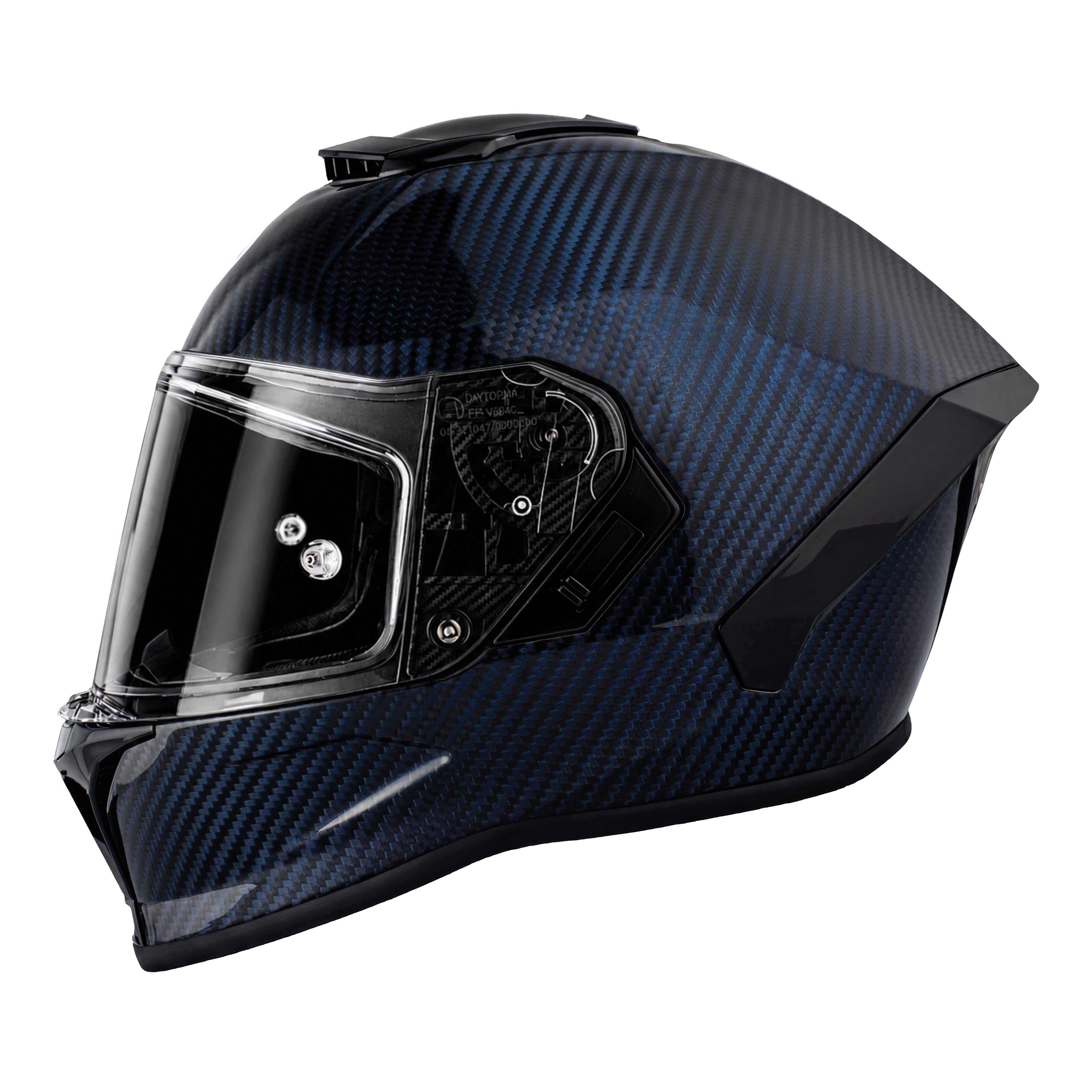 D.O.T. & ECE Daytona Viper- Blue Carbon Fiber