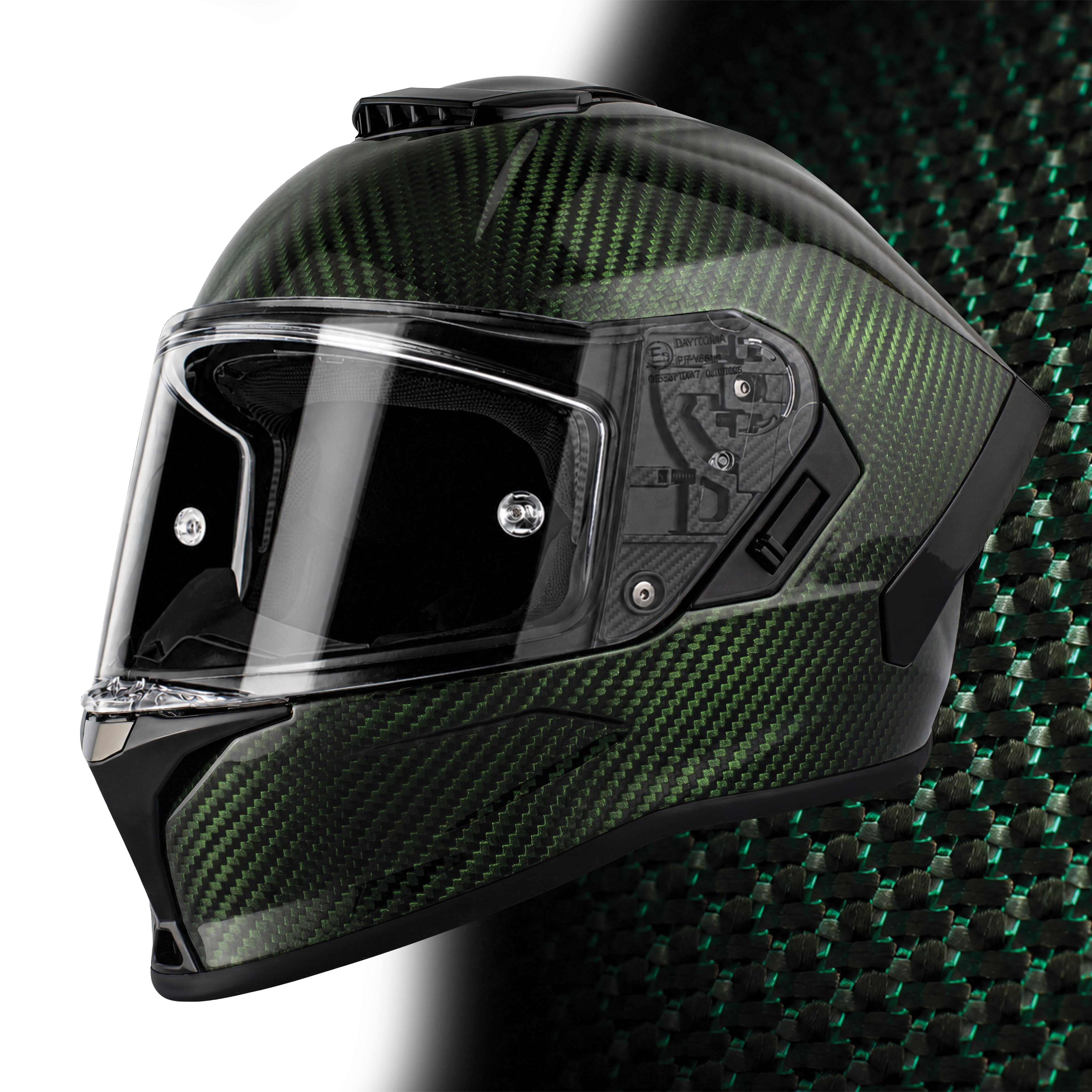 D.O.T. & ECE Daytona Viper- Green Carbon Fiber