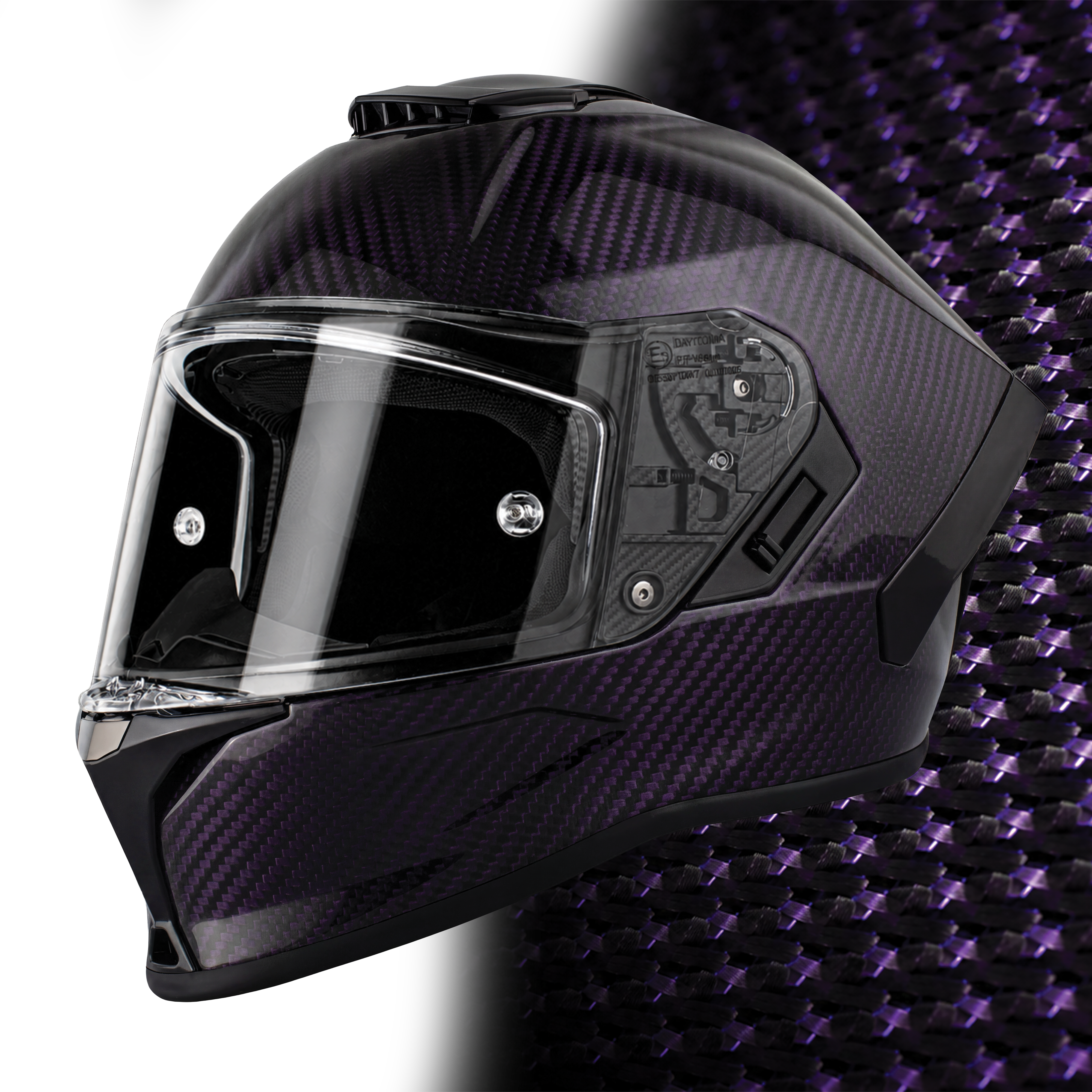 D.O.T. & ECE Daytona Viper- Purple Carbon Fiber