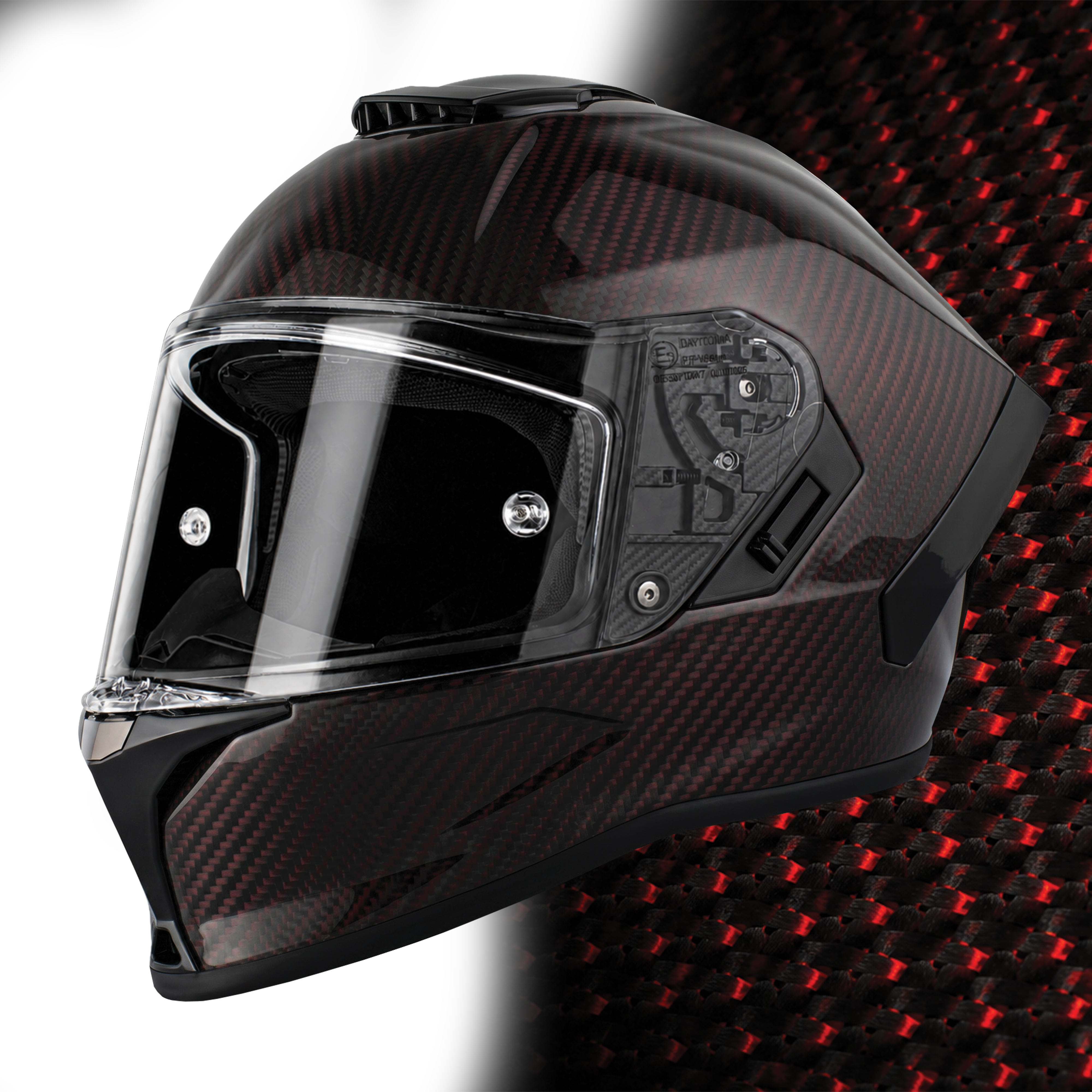 D.O.T. & ECE Daytona Viper- Red Carbon Fiber