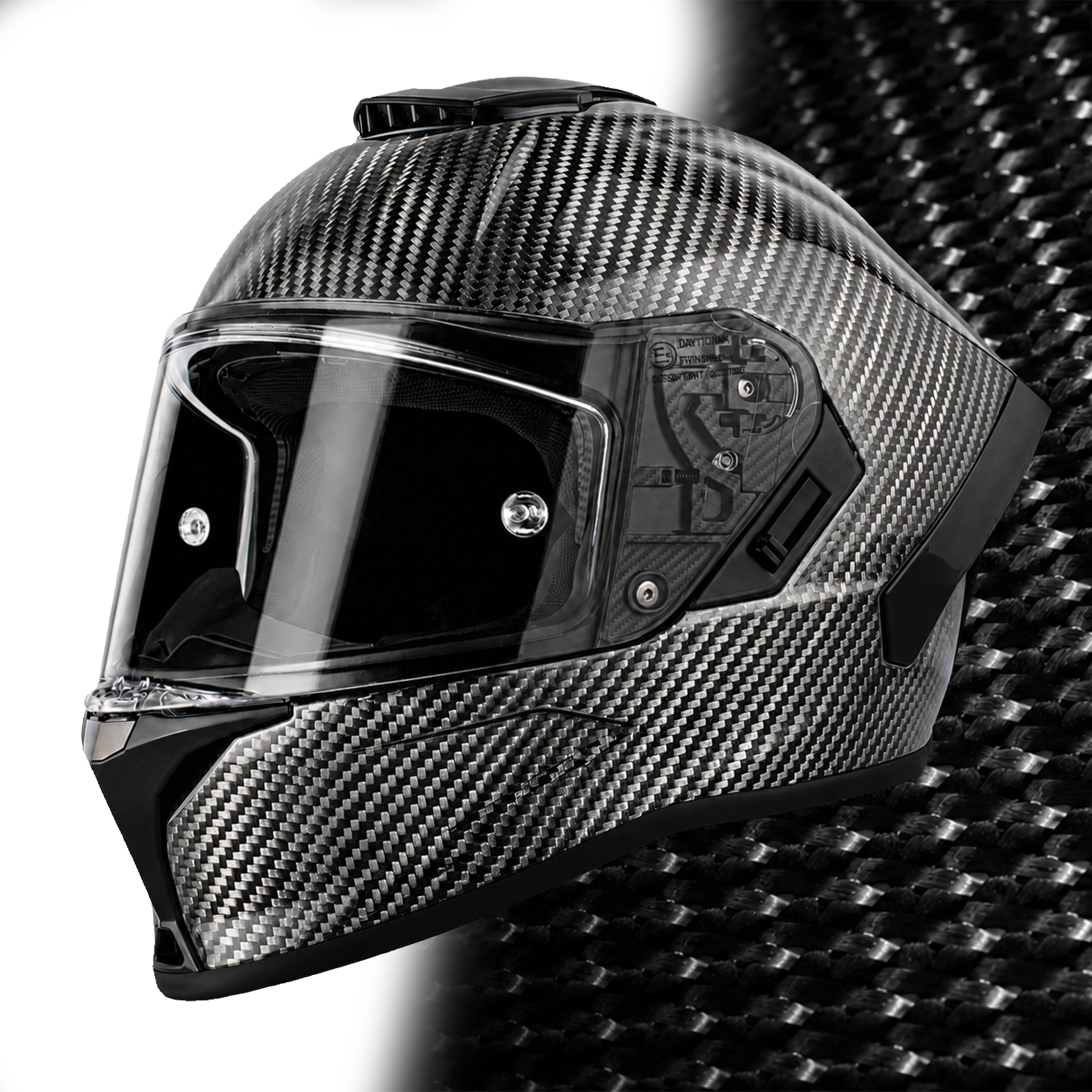 D.O.T. & ECE Daytona Viper- Silver Carbon Fiber