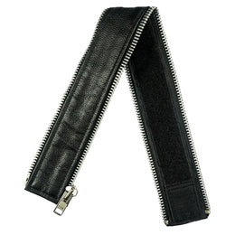 VXP501 Men's Black Universal Vest Expander Panel with Silver Aluminum Zip (Single Piece)