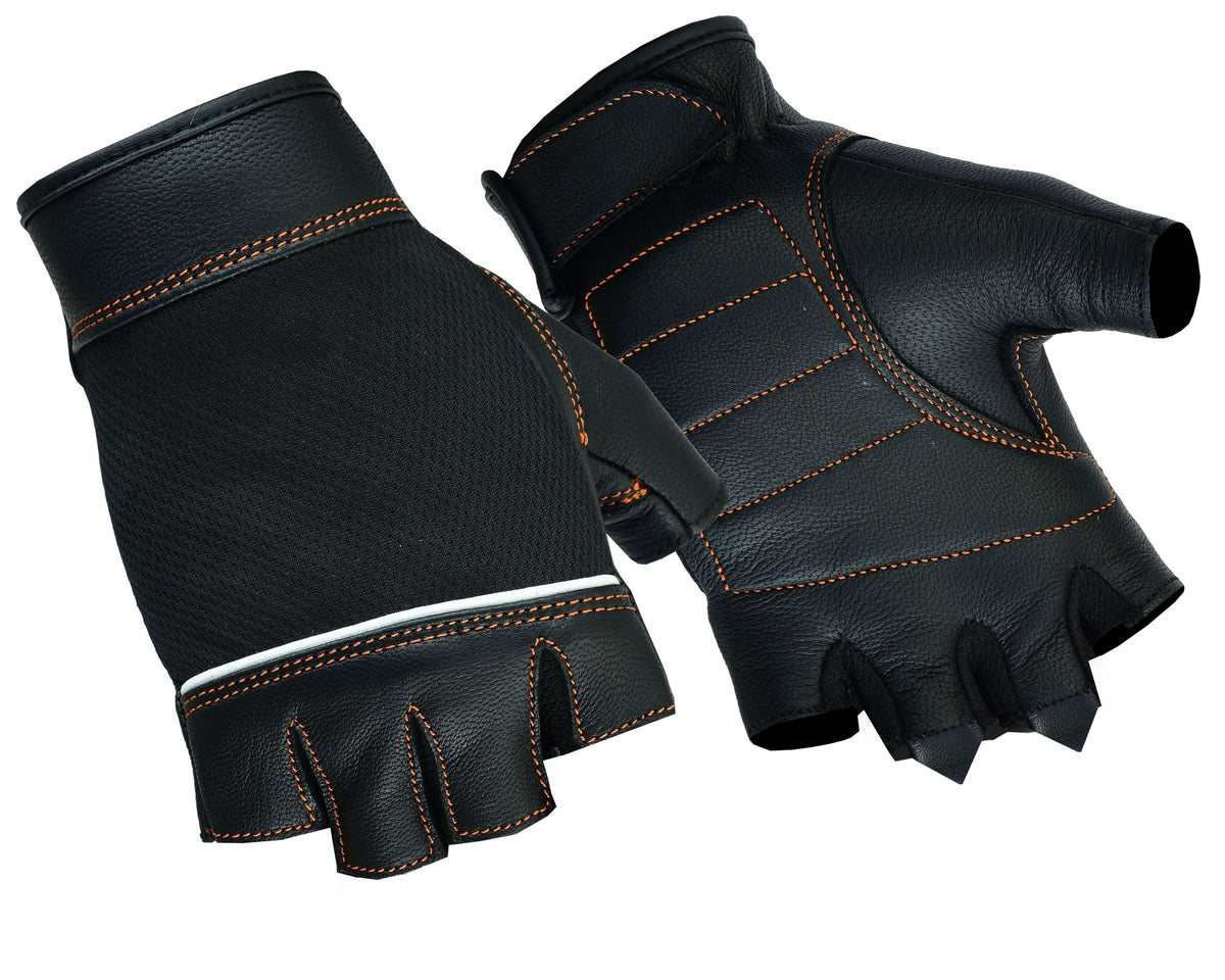 Valknot™ womens leather fingerless gloves