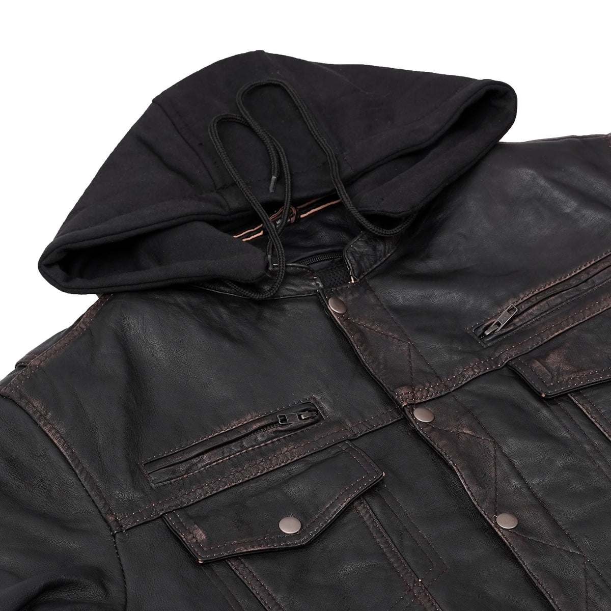 Vance™ Men's Leather Motorcycle Jacket