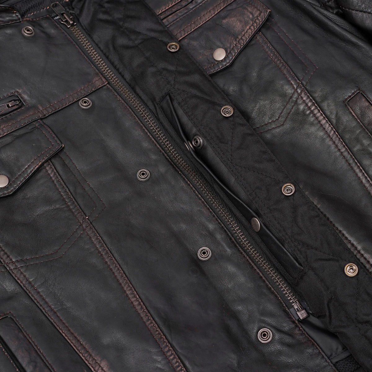 Vance™ Men's Leather Motorcycle Jacket
