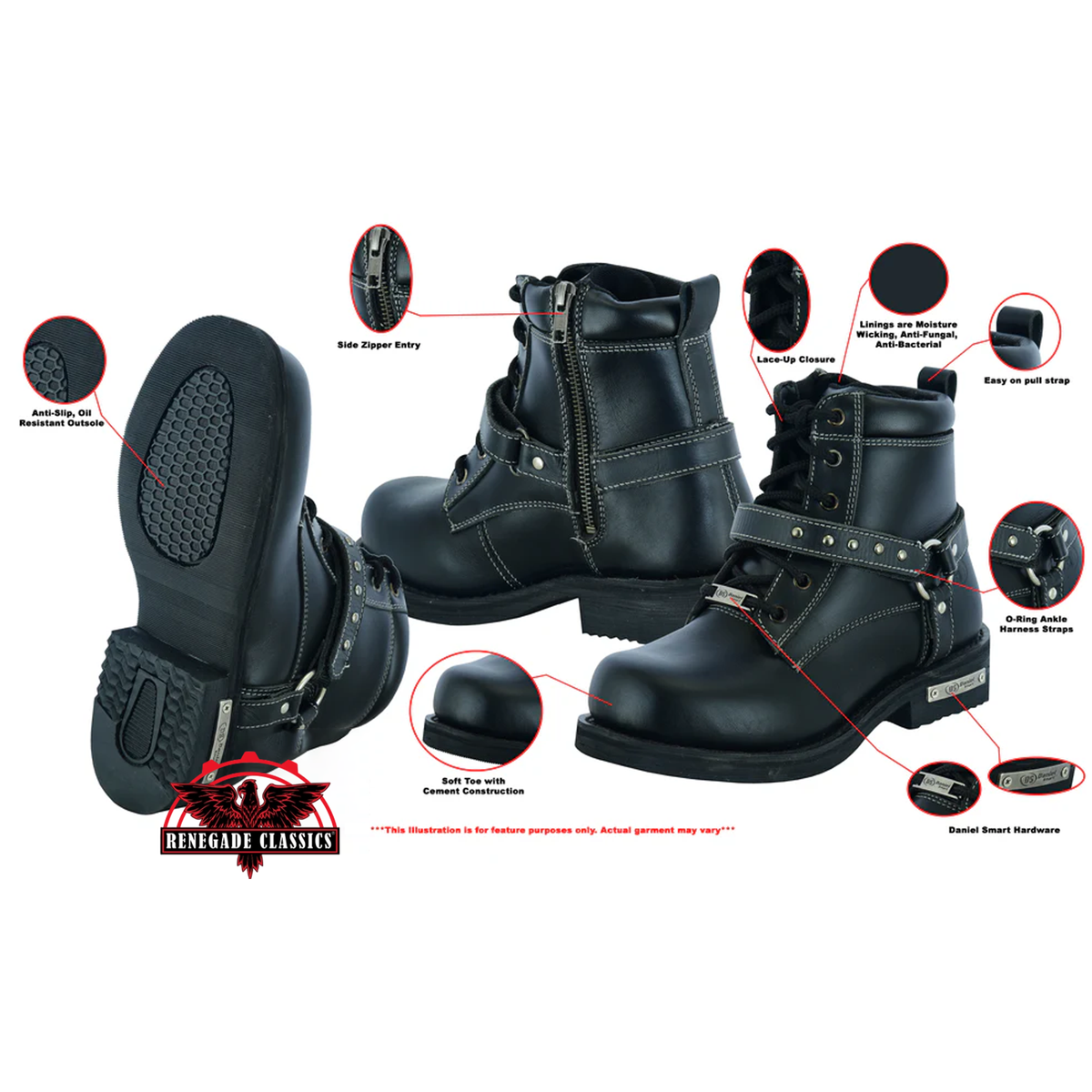 Velmah women's motorcycle boots