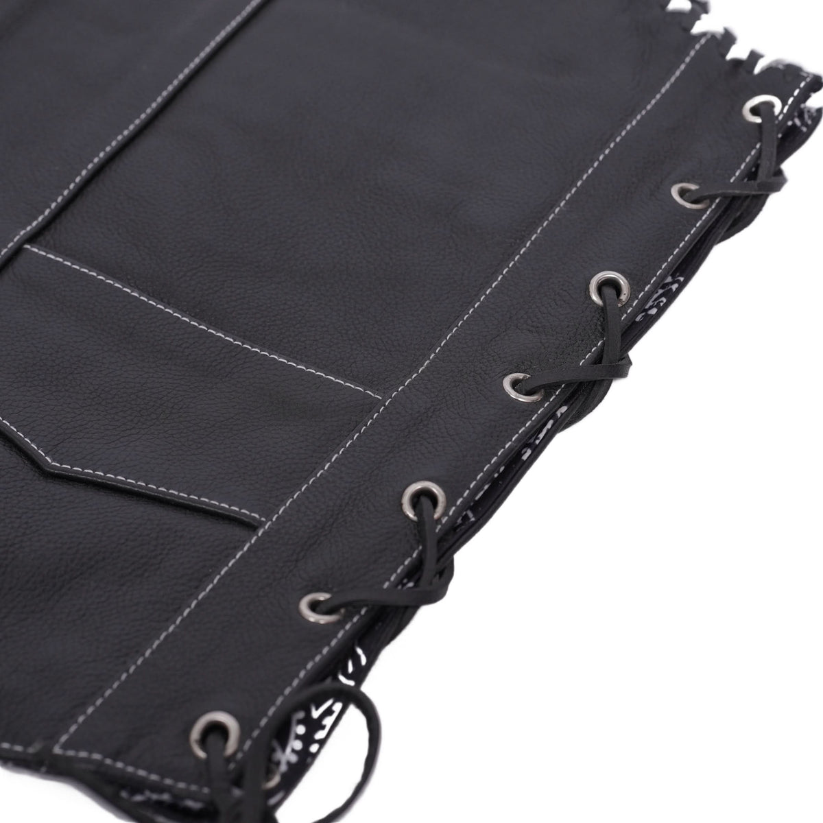 Velrik Mens Leather Motorcycle Vest