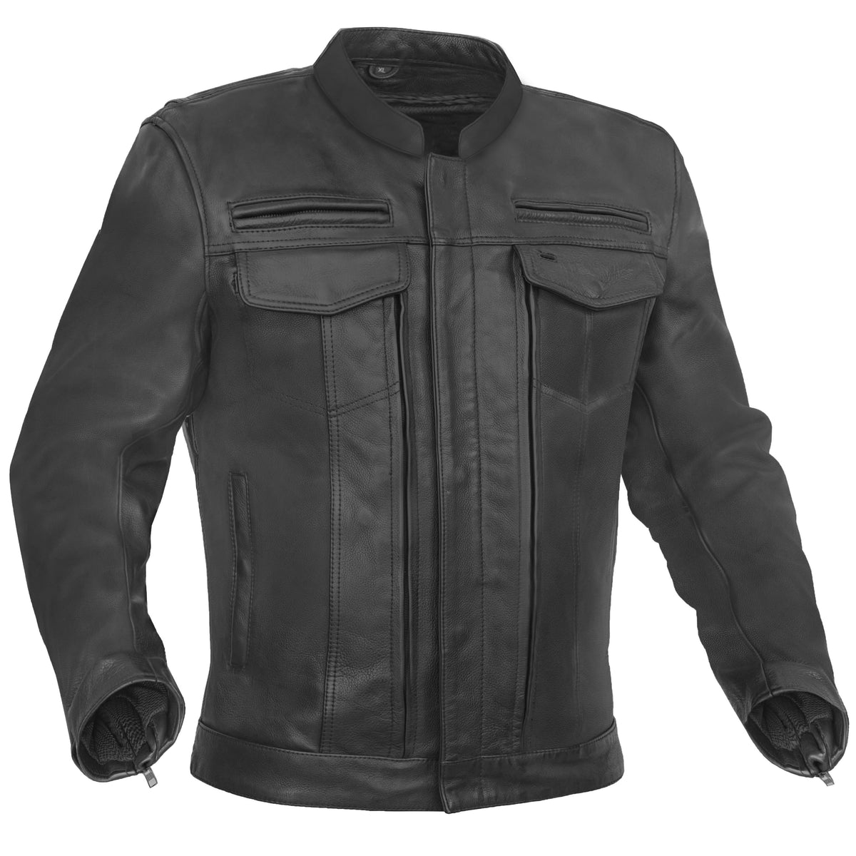 Victor™ Men's Leather Motorcycle Jacket