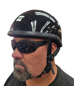 Badass Gloss Black Biker Helmet